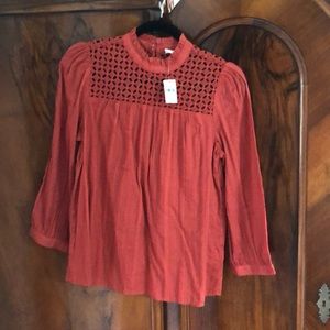 Crochet high neck Gap top